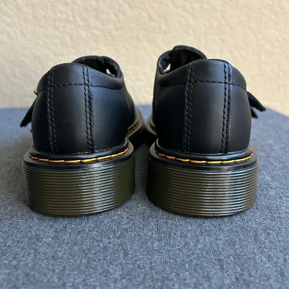 Dr Martens 8065 J Kids US 2 Black Softy T Leather Mary Jane Shoes NIB